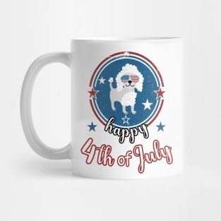 Happy 4Th of July Cute Poodle Dog Mug